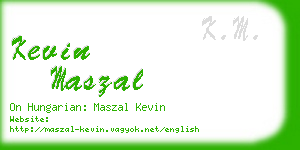 kevin maszal business card